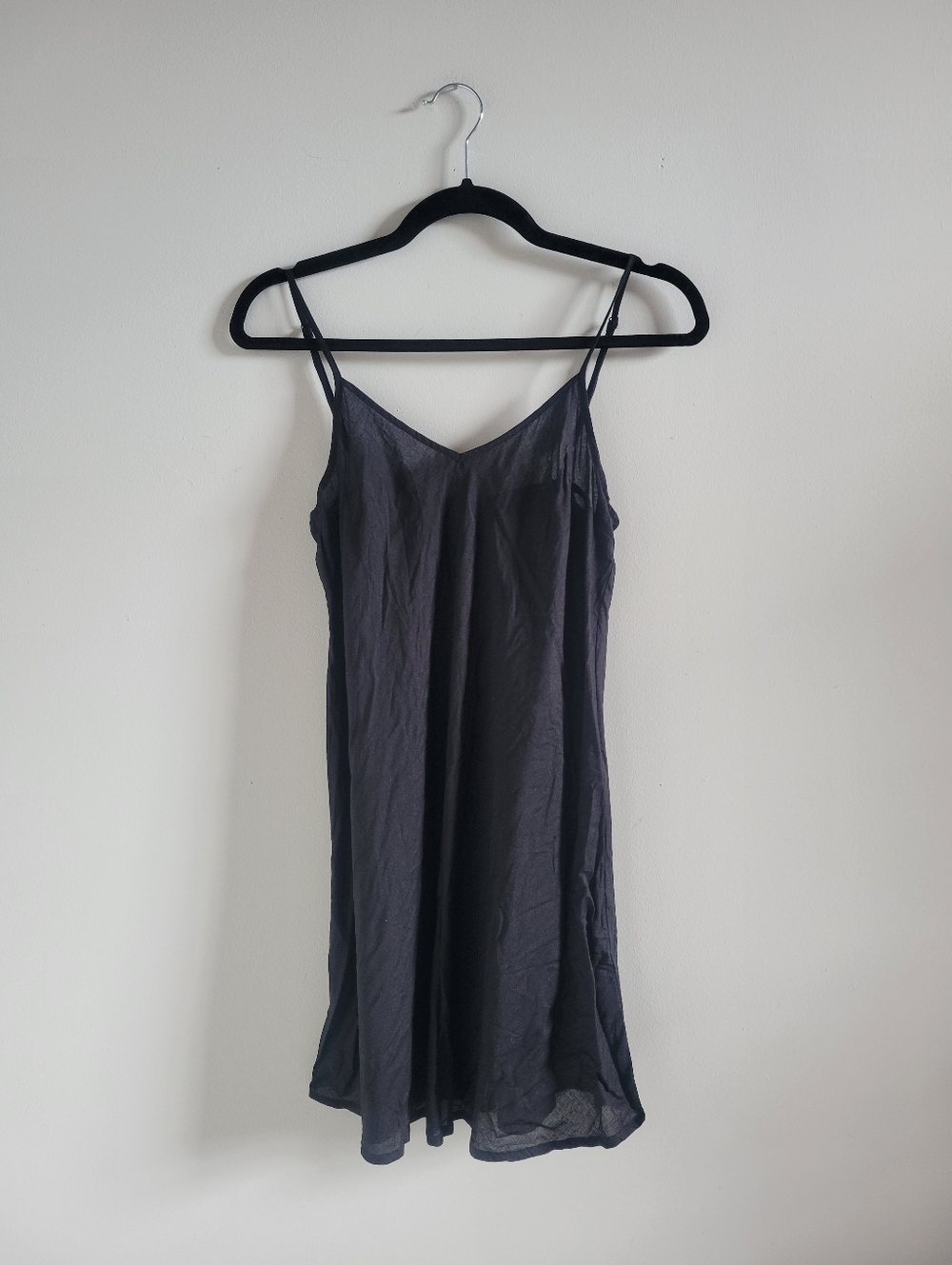 Anthropologie Semi-Sheer Black Slip Womens Size 6 (Small)
